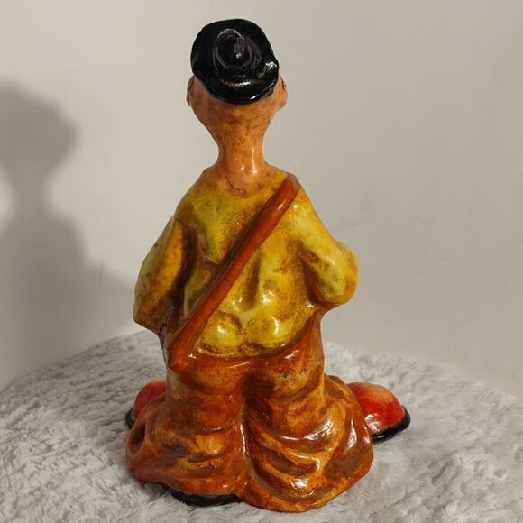 Signed Vtg. Paper Mache Clown - Picture 3 of 7